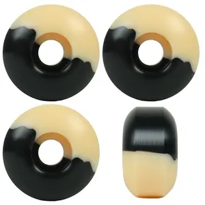 Skateboard Wheels 53mm x 31mm High Rebound 100A Black/Brown