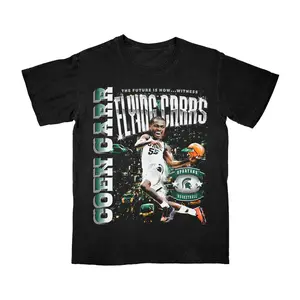 Coen Carr Graphic T-Shirt – Michigan State Flying Basketball Tee for Fans Streetwear Men's Tops