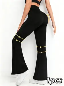 One-piece women's wide-leg pants, black wide-leg pants, casual and versatile, fashionable and comfortable, casual sports long pants, women's flared pants