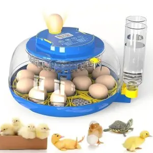 18 Eggs Incubators for Hatching Eggs, Egg Incubator with Automatic Egg Turning and Temperature Control Humidity Display, Incubator for Chicken Eggs with Adapter