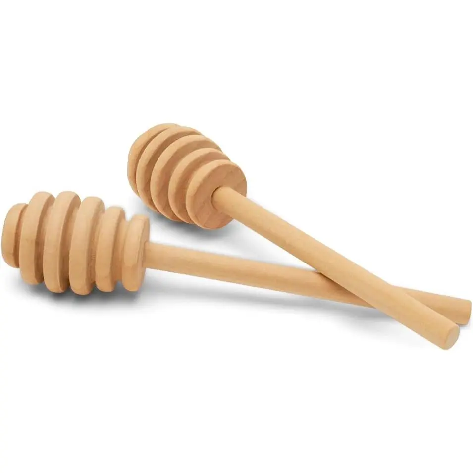 Wooden Honey Dipper Stick, Honey Comb Wand Stirrers for Tea,  Dripper Stir Spoons, Wood Dabber Combs Drizzler Sticks for Cake Pops, 4 Inch Charcuterie Drizzle Dippers Pack of 1 by