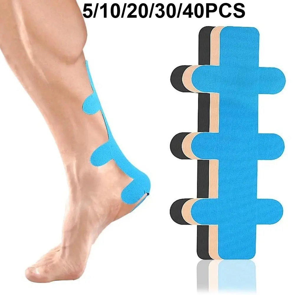 5pcs-40pcs Achilles Tendon Support Muscle Tape, Athletic Tape, Breathable Stretch Bandage for Hiking Fitness Athletes, Running Sports, Elastic Sports Tape