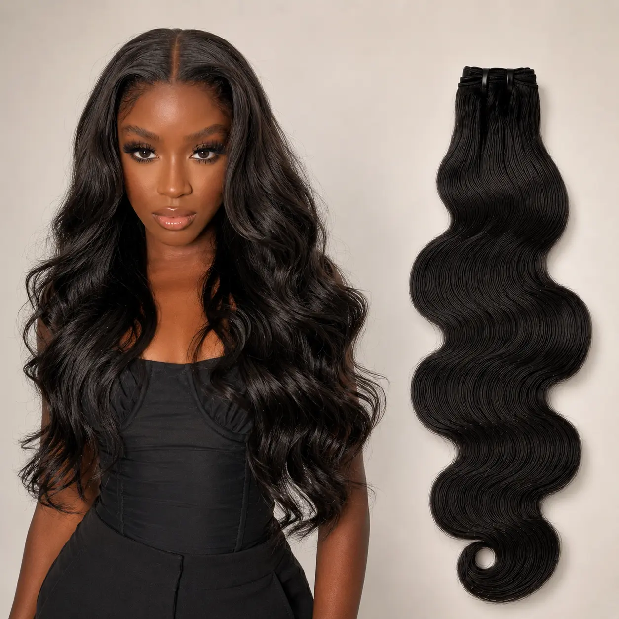 Brazilian Virgin Human Hair Bundles Natural Black,Full Soft,True to Length,Holds the Curls Well,Bundle Weave Extensions Natural Black