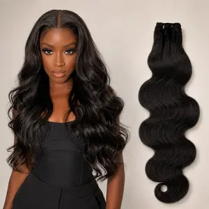 Human Hair 18 20 22 inch Bundles Natural Black Full Soft True to Length,Holds the Curls Well