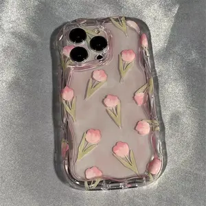 Fashion Tulip Flower Holder Case For POCO C85 C65 C61 X7 X6 M7 M6 Pro C71 C75 X5 M5S 3D Graceful Tulip Phone Cover Cases