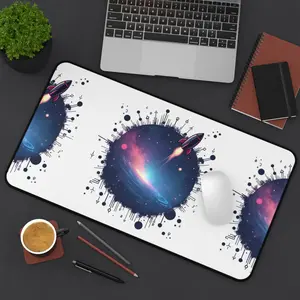 The Programmer’s Universe Desk Mat – Cosmic Tech-Inspired Workspace Accessory with Galaxy, Rocket, and Coding Vibes desk mat