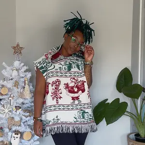 Christmas Vest with Festive Santa and Candy Cane Design for Holiday Season