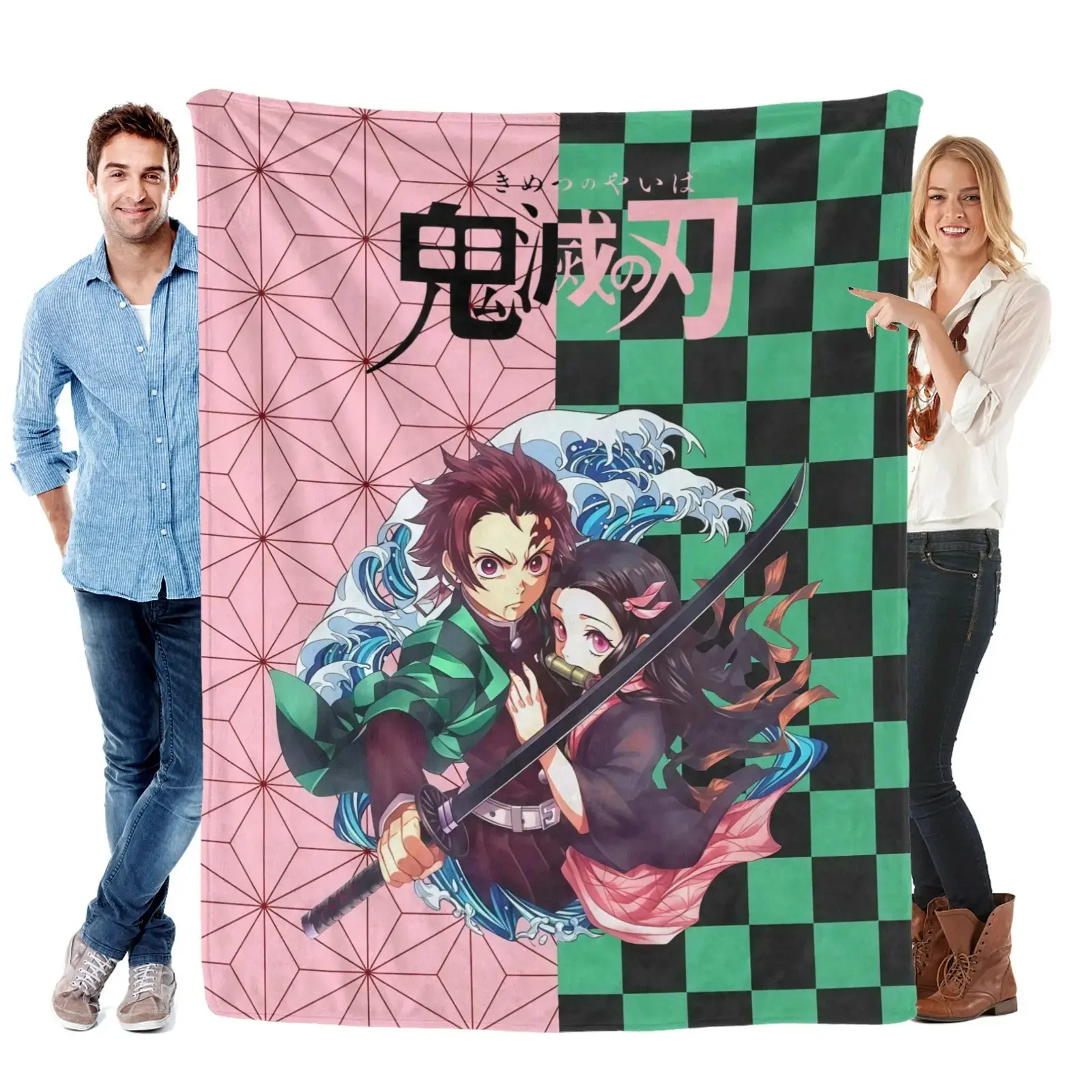 Elegant Fantasy Pink Purple Warrior Lady Character Print Flannel Throw Blanket, Ultra Soft Cozy All-Season Flannel Cover, Lovely Decor for Air-Conditioned Room Rest, Thoughtful Thanksgiving & Birthday Holiday Present for Animation Art Fans