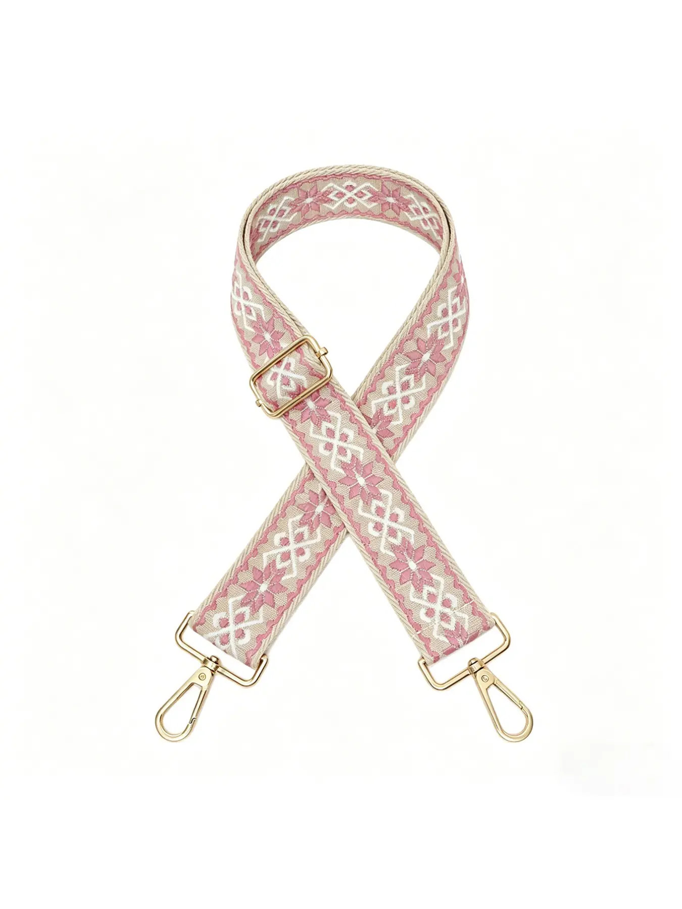 Embroidered Adjustable Shoulder Strap for Crossbody Bag, Cross Strap Design, Multi-Functional Shoulder Bag Accessory, Fashionable Practical Bag Charm