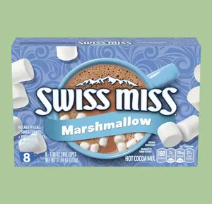 Swiss Miss Chocolate Hot Cocoa Mix With Marshmallows 1.38 oz 8 Count Envelopes Nonfat Milk Real Cocoa Gluten Free Comforting Rich Creamy Drink