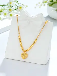 1pc Vintage Elegant 24K golden plated Matte Cute Heart-Shaped Pendant Box Chain Love Heart Necklace for Women, Suitable for Everyday Wear, Weddings, Evening Parties, Southeast Asian Jewelry, Mother'S Day Gifts, And Valentine'S Day Gifts.