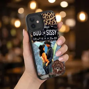 Bud N Sissy, Urban Cowboy Inspired Wallet Phone Case with Card Holder for iPhone 17 16 15 14 13 Pro Max Plus, Samsung Galaxy S26 S25 S24 S23 Ultra Plus