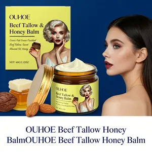 OUHOE Beef Tallow Honey Balm - Deep Moisturizing Soothing Repair Body Face Hydrating Balm For Sensitive Skin Body Care Moisturizers