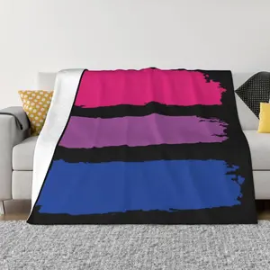 Blankets,Bisexual Flag LGBT Bisexual Gifts Throw Blanket Flannel Blanket Soft Fuzzy Blankets for Couch,Sofa,Chair,Bed,Camping,Picnic,Travel 80"x60"