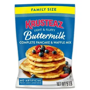 Krusteaz Complete Buttermilk Pancake and Waffle Mix, Light & Fluffy, 5 lb Bag