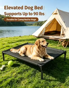 Extra Large Mesh Dog Bed - Elevated Cooling Pet Cot for Large Dogs Durable Breathable Summer Dog Bed XL Size teslin