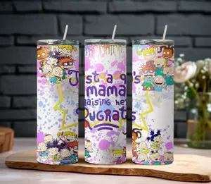 90s Mom Sublimation 20oz Tumbler Drinkware with Straw and Lid