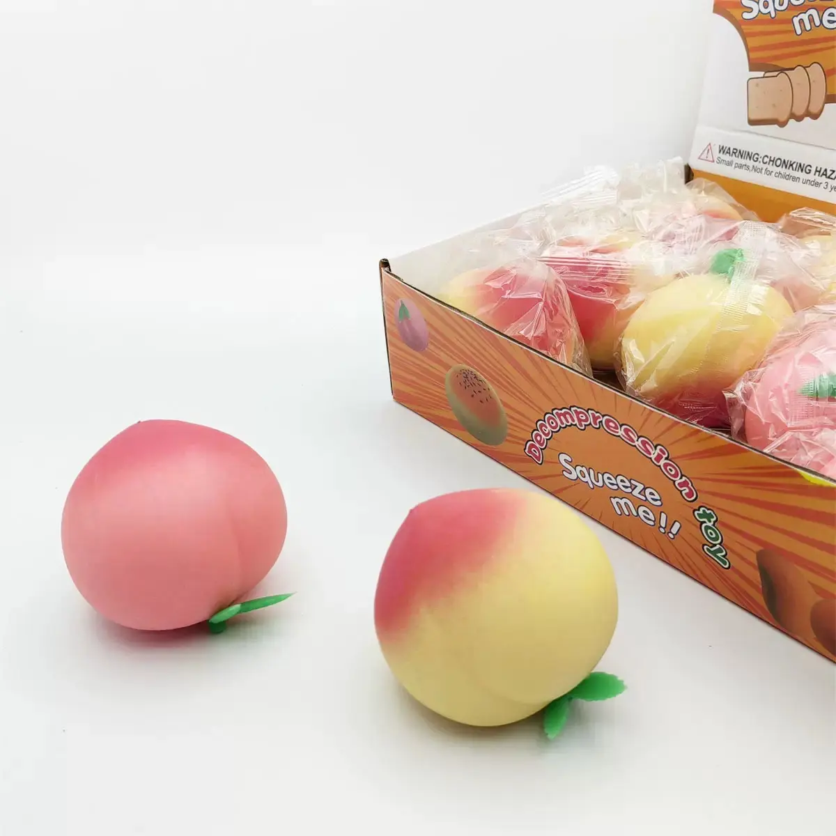 Large TPR Peach Stress Relief Trainer - Pinch & Squeeze Agility Training Equipment for Quick Reaction Training