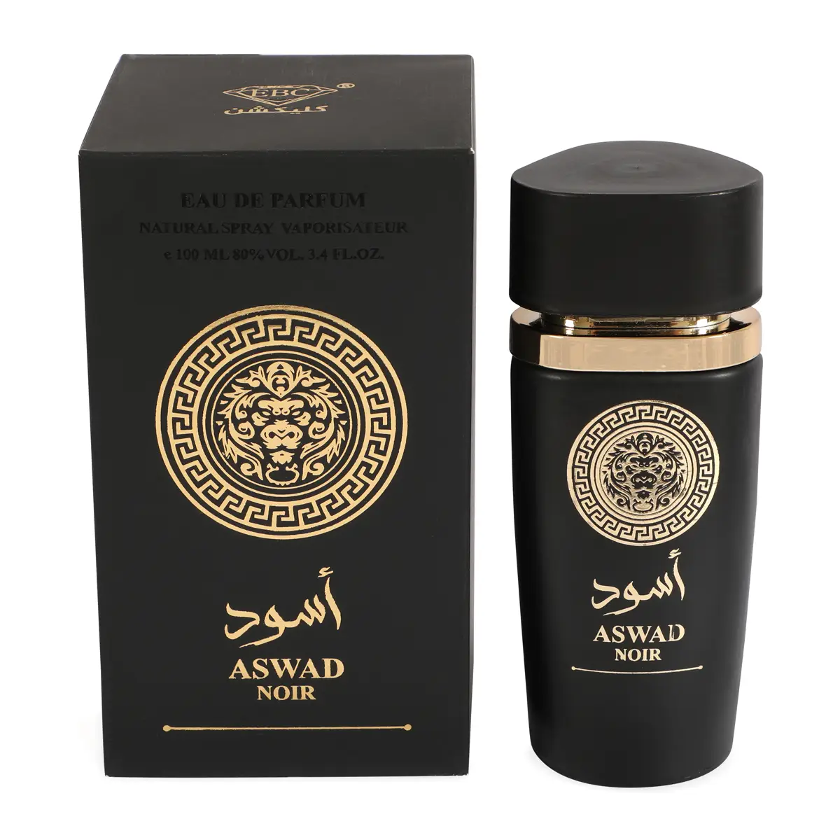 Aswad Noir Black Spray Perfume Eau de Parfum for Men 100ml/3.4fl.oz. - Men's Fragrance
