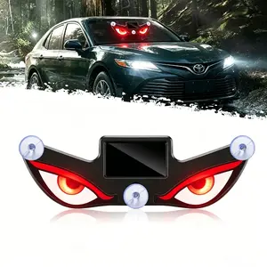 LED Devil Eye Car light Solar Powered Car Neon Light Waterproof Wireless Cool DEMON EYE Led Ambient Light Suction Cup TYPE-C Rechargeable Atmosphere Breathing Lamp Environmentally friendly car decorative lights