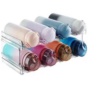 Lifewit Stackable Water Bottle Organizer for Cabinet Fridge and Pantry, Plastic Wine Racks and Tumbler Travel Mug Cup Holder,summerwins Lifewit Stackable Water Bottle Organizer for Cabinet Fridge and Pantry, Plastic Wine Racks and Tumbler Travel Mug Cup Holder,summerwins