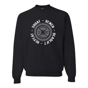 Squat Bench Deadlift Repeat Funny Gym Workout Unisex Sweatshirt Crewneck
