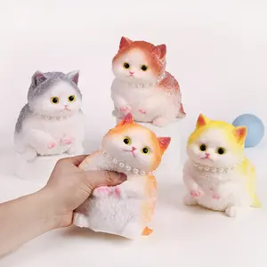 Super cute chubby cat figurine, high-quality handmade realistic figurine, stress-relieving toy.