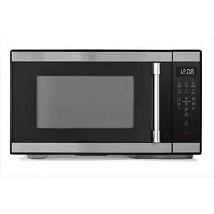 1.1 cu ft Countertop Microwave Oven, Black and Stainless Steel