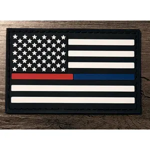 EMS / Blue Line American Flag Patch - Heavy Duty PVC/Rubber