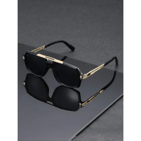 2026 Upgrade Men’s Classic Metal Edge Aviator Sunglasses - Transparent Frame, European Fashion Sports Eyewear, Polycarbonate Lenses, Double Bridge, One-Size, Year-Round Wear, TikTokshop Black Friday Thanksgiving Deal, Male Shades