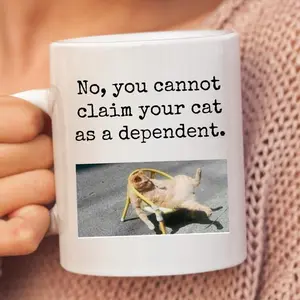 Funny Accounting Tax Season Mug, CPA Accountant, Accounting Humor, Gift For Accountants, Tax Deductible. Cat Mug For Coworkers.