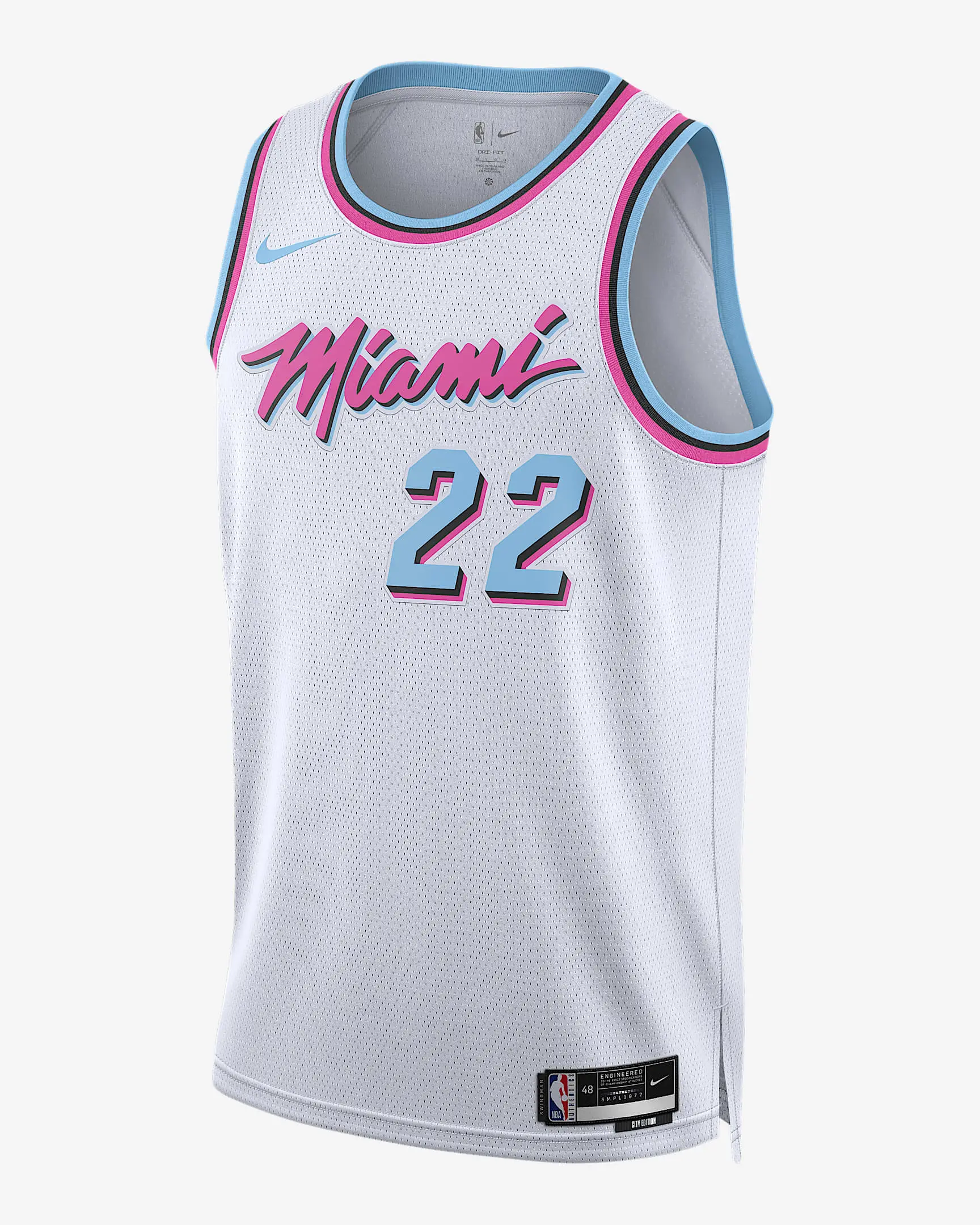 [HJ6706-100] MENS NIKE NBA HEAT '22 BUTLER' 24/25 CITY EDITION SWINGMAN JERSEY