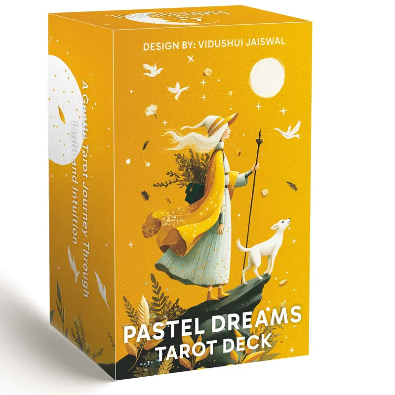 78Pcs 13x8cm,Pastel Dreams Tarot Cards Set, Tarot Card Game, Card Game Sets, Soft Dream Tower Design, Ideal for Beginners & Enthusiasts, Includes Detailed Instructions, Perfect Gift Idea