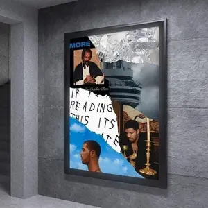 [ MUSIC POSTER UNFRAMED - SALE UP TO 45% ] Drake All Albums Cover Poster, Rap Icon Wall Art, Hip Hop Music Decor, Aesthetic Bedroom Poster