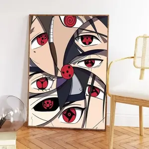 Naruto Eyes Manga Poster, Anime Wall Art, Home Decor Gift for Anime Lovers, No Frame Artistic Room vintage poster Ornaments Decoration Print Photo