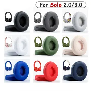 Earpads For Beat Solo 2 Solo2 Ear Cushion Solo 3 Solo3 Headphones Ear Pads Ear Cups Replacement Parts Headset Foam Pad Memory Earmuff