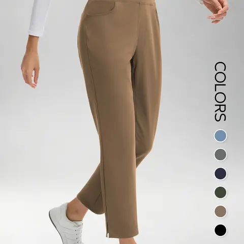 BALEAF Women's Fleece Lined Pants Stretch Water Resistant Winter Thermal Travel Pants Cold Weather Gear Pockets Work Golf