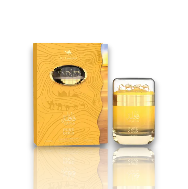 La Chameau Elite | Qafila | Pure Gold | Eau De Parfum | Unisex Fragrance | 100 ML | Brazilian orange, Sicilian Lemon, Calabrian Bergamot