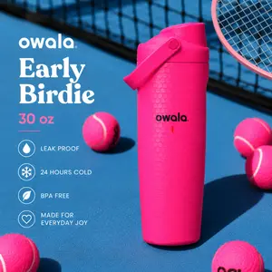 Owala FreeSip 30oz "Early Birdie" Sport Stainless Steel Vacuum Flask Water Bottle Leakproof Insulated Sports Bottle Aesthetic Travel Mug