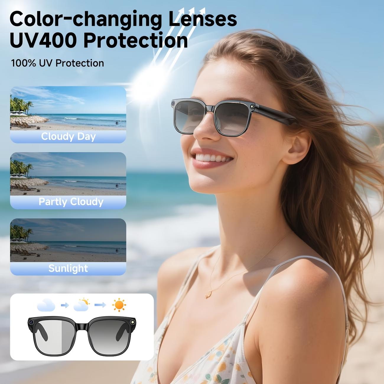 AI Travel Assistant: Smart glasses that support Bluetooth, video recording, UV protection, and real-time multilingual translation