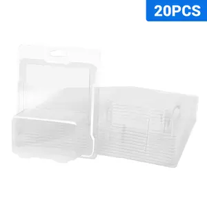 20Pcs Short Card Diecast Car Clear Protector Case, Premium Thick PET Plastic Clamshell Display 5.1x5.7inch