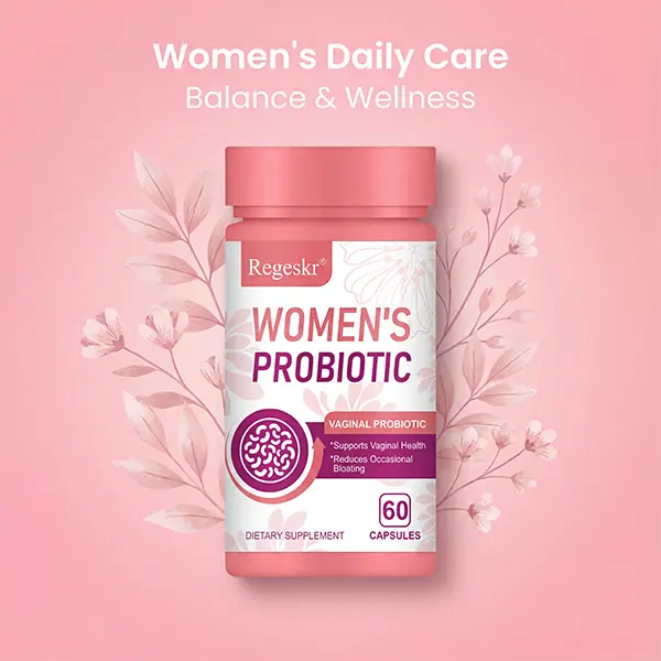 【Regeskr】 Premium Daily Wellness Series | Targeted Women's Probiotic 60 Caps, Oil of Oregano 6000mg with Black Seed Oil 300 Softgels & 8-Form Magnesium Complex 500mg 90 Caps
