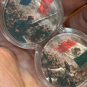 Battle of Puebla Cinco de Mayo Infinity Pair – 2 x 1 oz Colorized Copper (New in Infinity Capsule)