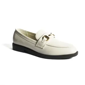 Toro – Ivory Crinkle Loafers