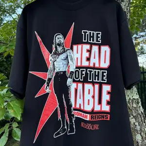 Vintage 90s Roman Reigns The Head Of The Table Double Sided Graphic Tee - WWE Shirt - The One Tribal Chief