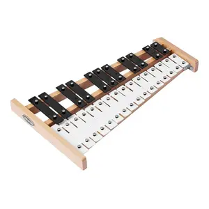 Glockenspiel Xylophone, 27 Notes, Professional Xylophone Percussion Instrument, with Metal Keys, Includes 4 Mallets, Carrying Bag, Beginner Musical Instrument for Adults and Kids Music Teaching