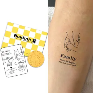 Temporary Tattoos, semi permanent tattoos, 15-day long lasting tattoo sticker, waterproof and anti-reflective, unique design(Family)