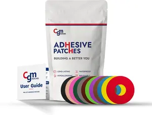 CGM Patches Adhesive Libre 3 / Libre 3 Plus CGM Sensor Patches With Cutout, Waterproof, Sweatproof, Hypoallergenic, Graded Adhesive, Patches, Covers | Lasts 10-14 Days | Pack of 25 (Fun)