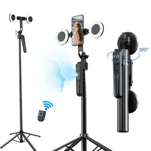 Extendable Auto Face Tracking Tripod, 360° Rotation Phone Tripod Stand, Face Body Phone Camera Mount, Gesture Control for Vlog/Live Stream/Video Recording, Selfie