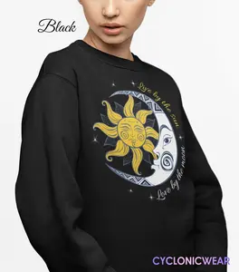 Sun and Moon Sweatshirt, Celestial Sweater, Boho Women's Clothing, Mystical Astrology Sweatshirt, Inspirational Clothing, Cozy Crewneck